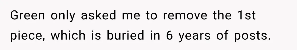 Artist Accidentally Exposes Six-Year Affair After Old Commission Resurfaces Online Green only asked me to remove the 1st piece, which is buried in 6 years of posts.