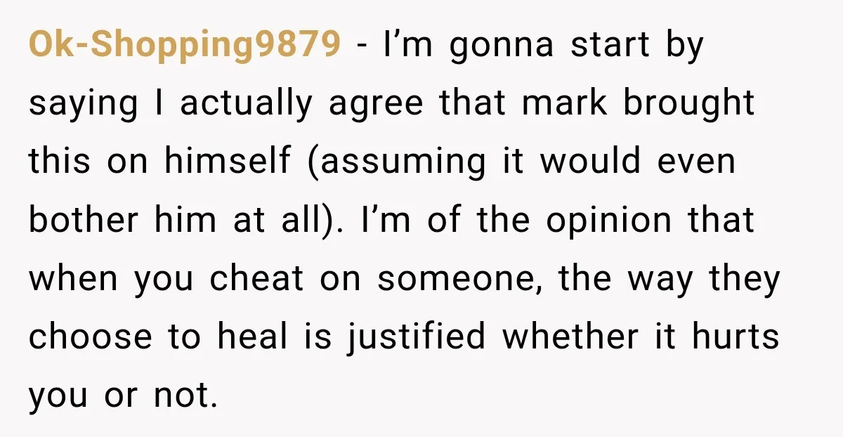 He Sl_pt With His Best Friend’s Estranged Wife, and Now He’s Questioning Everything Ok-Shopping9879 − I’m gonna start by saying I actually agree that mark brought this on himself (assuming it would even bother him at all). I’m of the opinion that when...