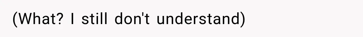 (What? I still don't understand)