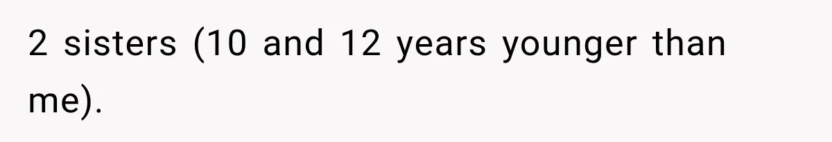 Woman Cuts Off Mother After Years of Neglect, Then Her Mom Demands Access to the Grandchildren 2 sisters (10 and 12 years younger than me).