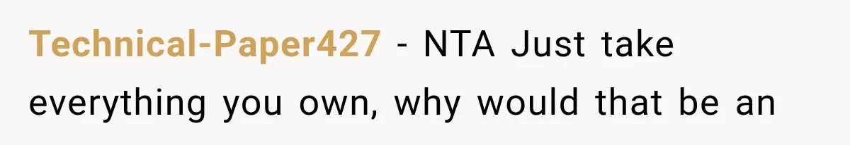 Technical-Paper427 − NTA Just take everything you own, why would that be an
