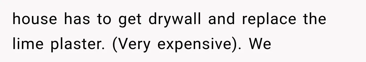 Grandmother Gave Her Granddaughter an Old House, Then Demanded It Back After She Spent $100K Restoring It house has to get drywall and replace the lime plaster. (Very expensive). We