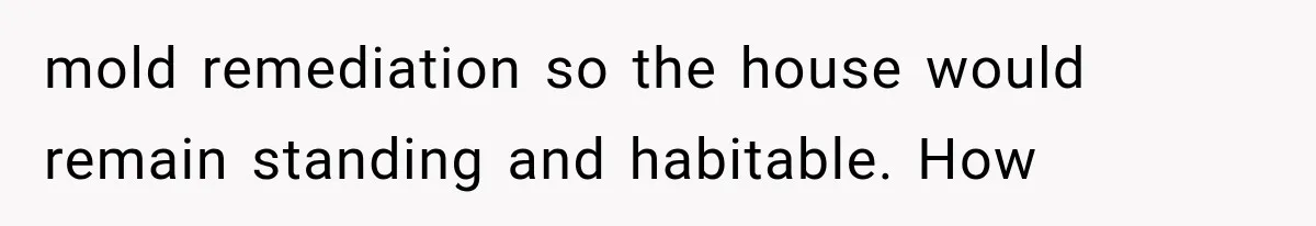 Grandmother Gave Her Granddaughter an Old House, Then Demanded It Back After She Spent $100K Restoring It mold remediation so the house would remain standing and habitable. How