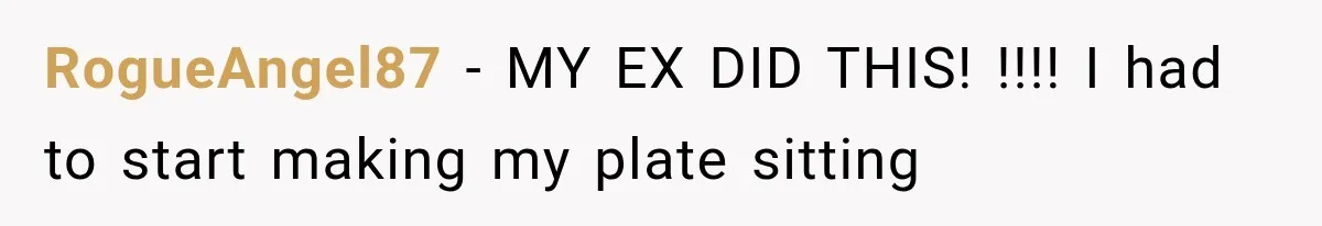 RogueAngel87 − MY EX DID THIS! !!!! I had to start making my plate sitting