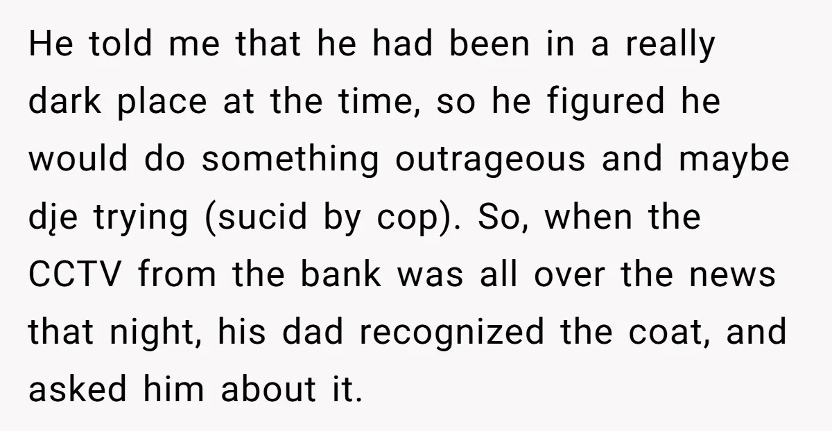 He Was 16 When He Found a Loophole in ATMs, and Somehow Walked Away With $10,000 He told me that he had been in a really dark place at the time, so he figured he would do something outrageous and maybe dįe trying (sucid by cop)....
