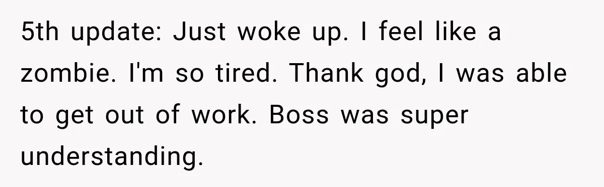 Neighbor Announces Late-Night Party, but Months of Frightening Fights Have Tenant Ready to Call Police 5th update: Just woke up. I feel like a zombie. I'm so tired. Thank god, I was able to get out of work. Boss was super understanding.