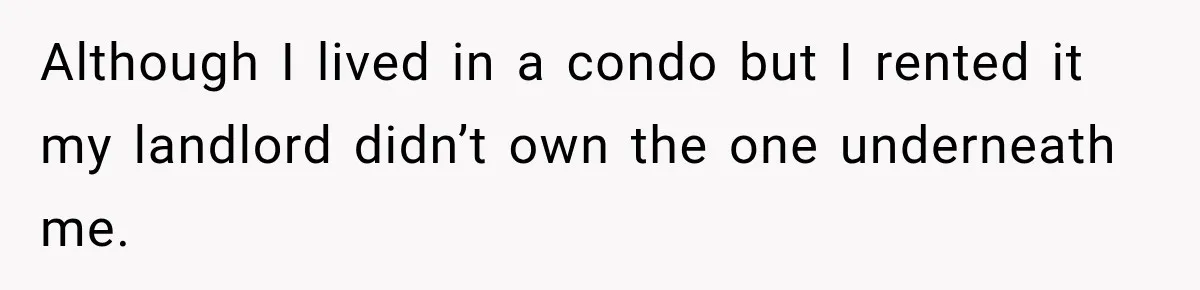 Neighbor Announces Late-Night Party, but Months of Frightening Fights Have Tenant Ready to Call Police Although I lived in a condo but I rented it my landlord didn’t own the one underneath me.