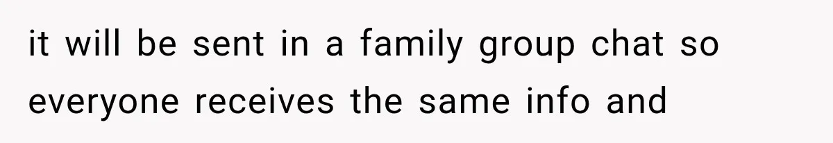 Pregnant Mom Refused Hospital Visitors, But Her MIL Threatened to Sneak In to Meet the Baby it will be sent in a family group chat so everyone receives the same info and
