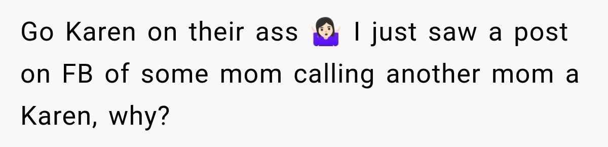 Woman Gets Called a Karen for Asking Neighbors to Stop Treating Her Driveway Like Their Own Go Karen on their ass 🤷🏻♀️ I just saw a post on FB of some mom calling another mom a Karen, why?