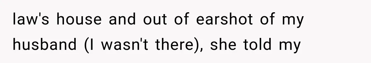 MIL Promises Kids a Camping Trip After Parents Say No, Then Gets Shut Down law's house and out of earshot of my husband (I wasn't there), she told my