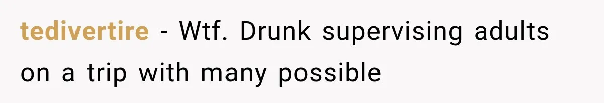 MIL Promises Kids a Camping Trip After Parents Say No, Then Gets Shut Down tedivertire − Wtf. Drunk supervising adults on a trip with many possible