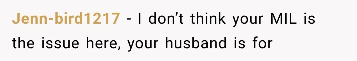 MIL Sends “Perfect Mother” Advice Right After Mom Asks For Help, And She’s Had Enough Jenn-bird1217 − I don’t think your MIL is the issue here, your husband is for