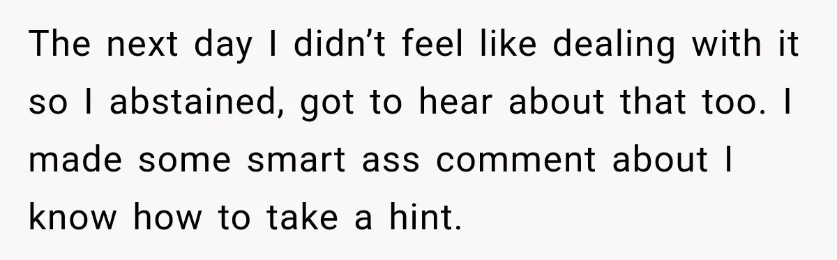 Coworkers Keep Joking About Woman Refusing Pizza Until She Breaks Down and Explains Why The next day I didn’t feel like dealing with it so I abstained, got to hear about that too. I made some smart ass comment about I know how to...