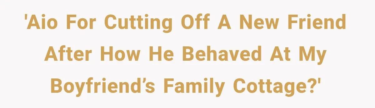 Weekend Guests Ignore House Rules, Scare the Cat, Skip Cleanup, Then Wonder Why the Host Stops Calling 'AIO for cutting off a new friend after how he behaved at my boyfriend’s family cottage?'