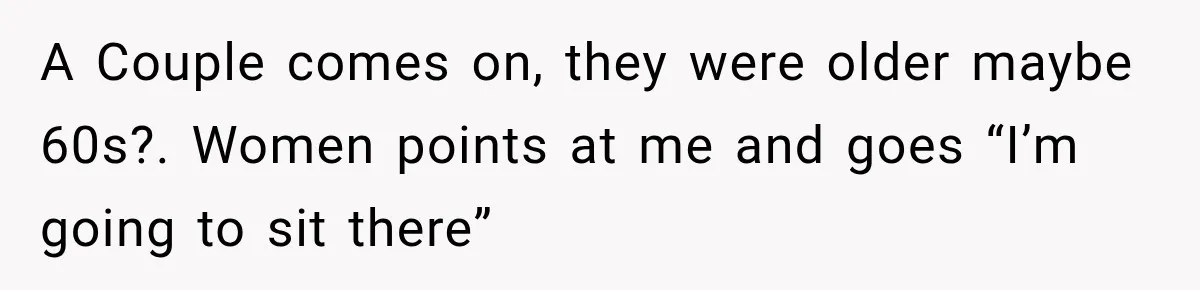 Woman Demands Exhausted Medical Assistant’s Seat on Nearly Empty Bus Because She Says She’s “Privileged” A Couple comes on, they were older maybe 60s?. Women points at me and goes “I’m going to sit there”