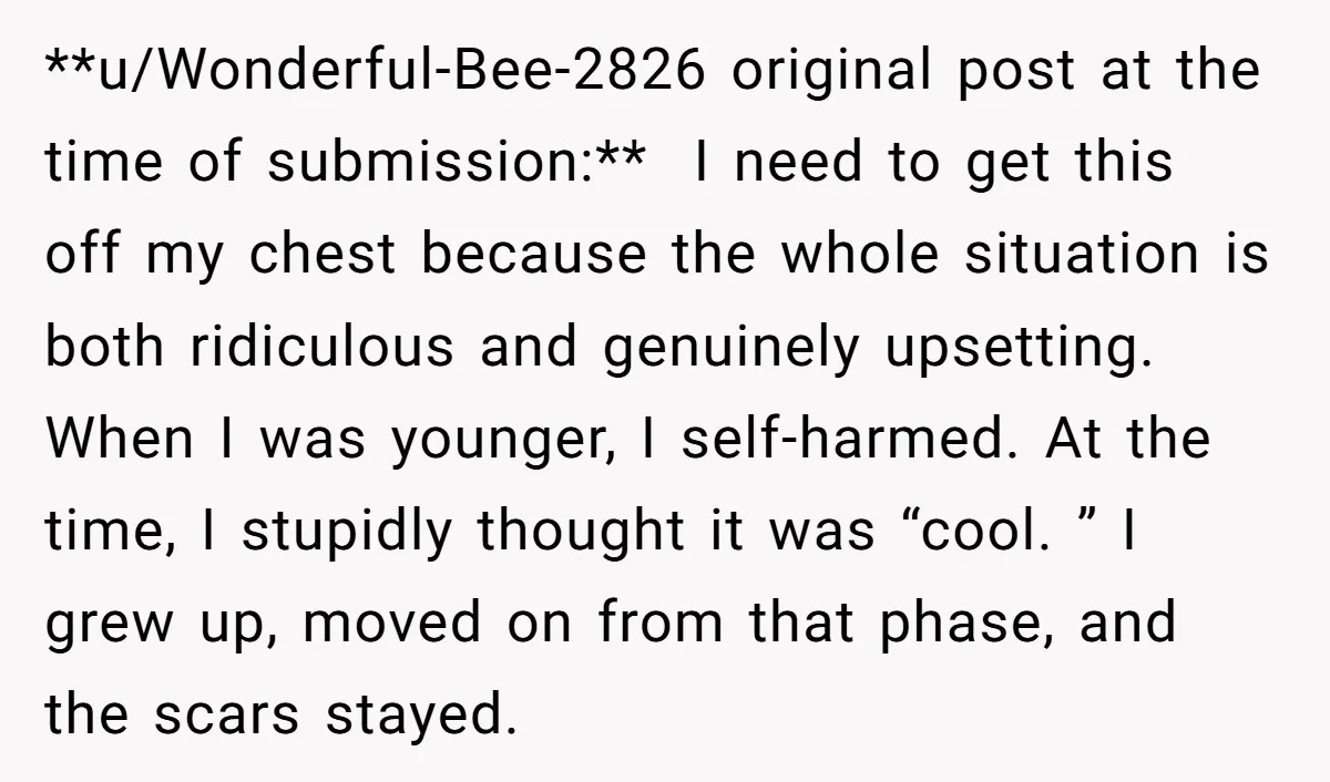 **u/Wonderful-Bee-2826 original post at the time of submission:** ​ I need to get this off my chest because the whole situation is both ridiculous and genuinely upsetting. When I was...