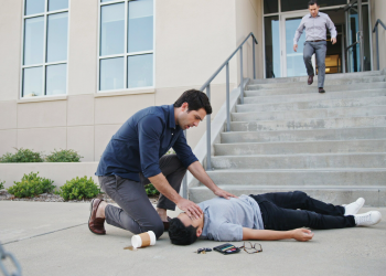 Office Worker Takes a Routine Break With His Friend, Then Watches Him Suddenly Collapse Down 30 Concrete Steps