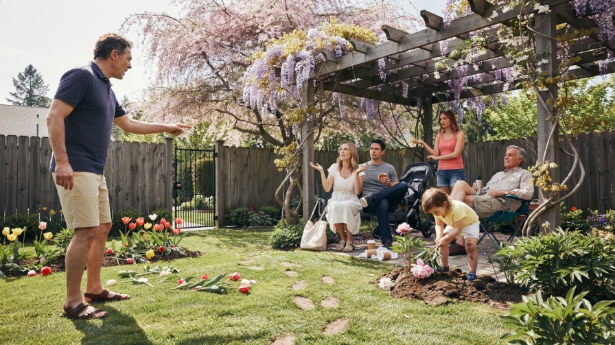 Family Moves His Motorcycle and Settles Into His Garden, Then Insists His Private Yard Is a Public Park