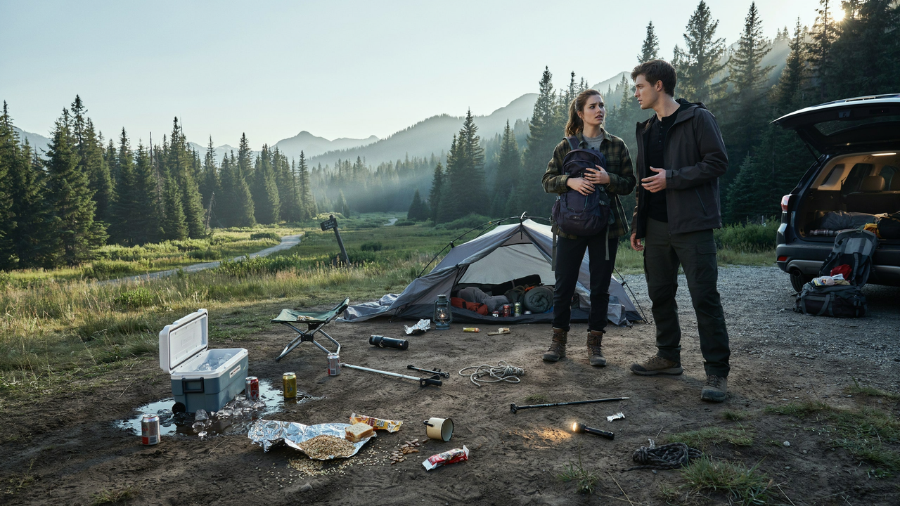 Couple Wakes Up at Remote Campsite to Find Everything Destroyed, But the Keys Make No Sense