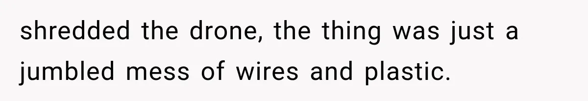 Neighbor Harasses a Dog With His Drone for Months, Then Sues After the Dog Finally Destroys It shredded the drone, the thing was just a jumbled mess of wires and plastic.