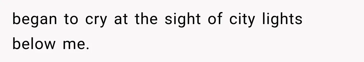 Man Wakes Up Mid-Flight Over an Endless Ocean, Then Realizes Every Clock Is Frozen at 4:03 AM began to cry at the sight of city lights below me.