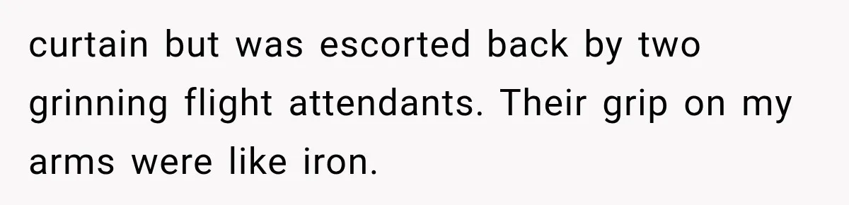 Man Wakes Up Mid-Flight Over an Endless Ocean, Then Realizes Every Clock Is Frozen at 4:03 AM curtain but was escorted back by two grinning flight attendants. Their grip on my arms were like iron.