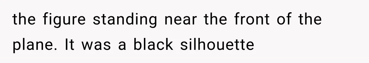 Man Wakes Up Mid-Flight Over an Endless Ocean, Then Realizes Every Clock Is Frozen at 4:03 AM the figure standing near the front of the plane. It was a black silhouette