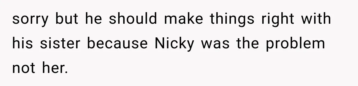 Sister Lied to Destroy Her Engagement, Then Two Years Later Her Ex Returned With the Truth sorry but he should make things right with his sister because Nicky was the problem not her.