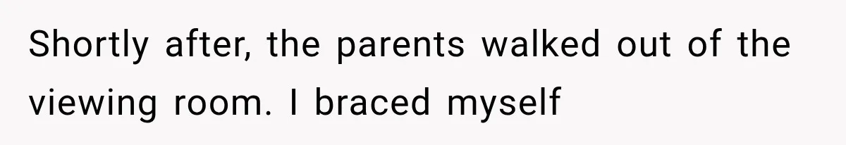 The New Forensic Doctor Thought the Morgue Had a Strange Janitor Until He Discovered What Happened After Midnight Shortly after, the parents walked out of the viewing room. I braced myself