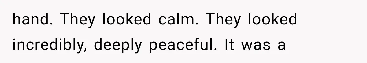 The New Forensic Doctor Thought the Morgue Had a Strange Janitor Until He Discovered What Happened After Midnight hand. They looked calm. They looked incredibly, deeply peaceful. It was a