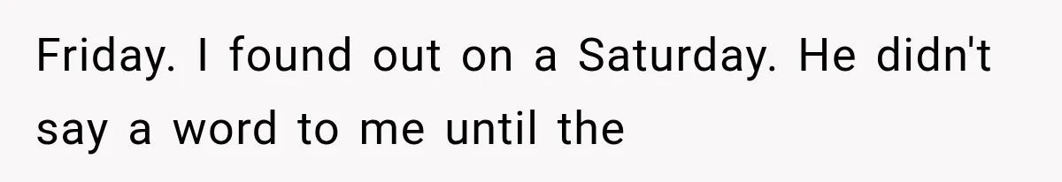 Mistress Posts Their Date Night Publicly — Wife Makes One Move Husband Never Saw Coming Friday. I found out on a Saturday. He didn't say a word to me until the