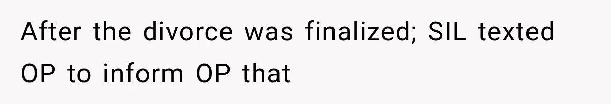 Mistress Posts Their Date Night Publicly — Wife Makes One Move Husband Never Saw Coming After the divorce was finalized; SIL texted OP to inform OP that