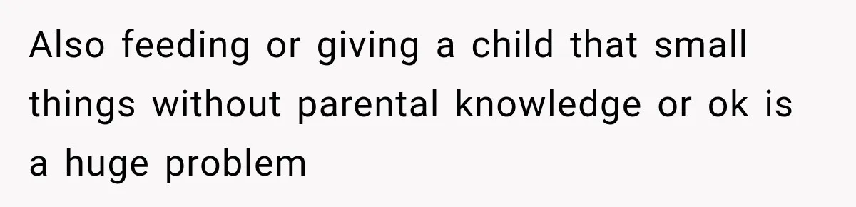 Grandmother Gives Four-Month-Old Baby Donut Frosting Without Asking, Leaving Mom Furious Also feeding or giving a child that small things without parental knowledge or ok is a huge problem