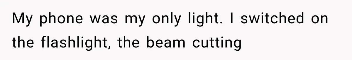 Man Thinks His Retired Dad Is Acting Younger Then Finds His Real Father Buried in the Basement My phone was my only light. I switched on the flashlight, the beam cutting