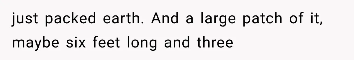Man Thinks His Retired Dad Is Acting Younger Then Finds His Real Father Buried in the Basement just packed earth. And a large patch of it, maybe six feet long and three