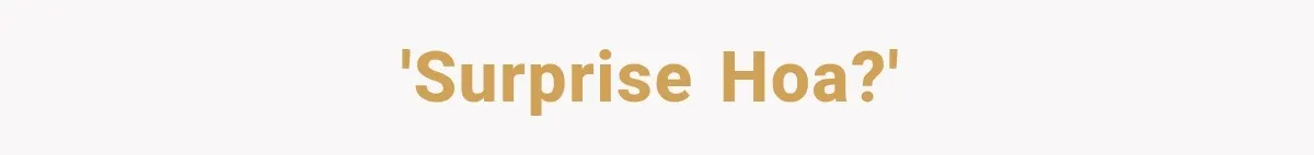 'Surprise HOA?'