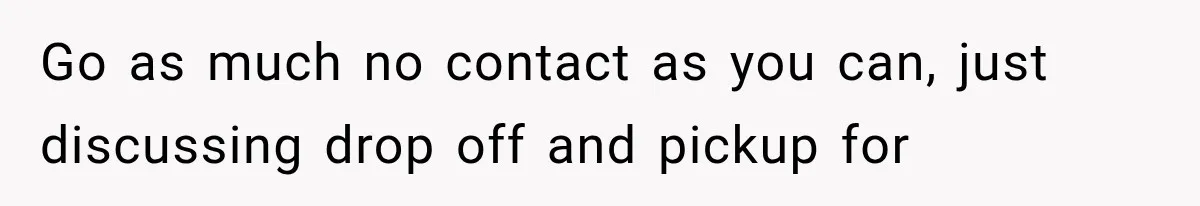 Go as much no contact as you can, just discussing drop off and pickup for