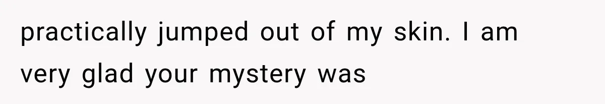 A Woman’s Voice Came From Downstairs After I Locked the House, I Wasn’t Prepared for What I Found practically jumped out of my skin. I am very glad your mystery was