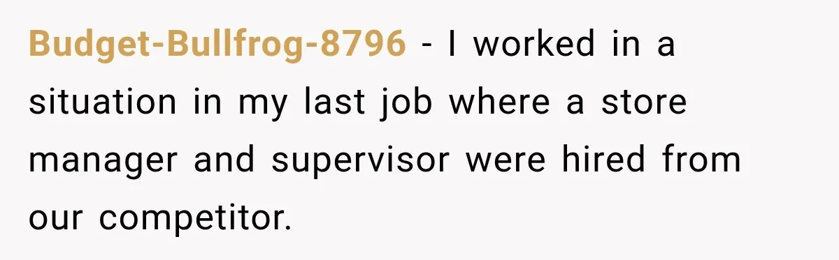 Employee Gets Written Up For “Negative Attitude” After Finally Stopping A Coworker’s Work From Landing On Their Desk Budget-Bullfrog-8796 − I worked in a situation in my last job where a store manager and supervisor were hired from our competitor.