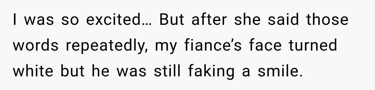 Pregnant Woman’s Future Mother-In-Law Thinks She’s The One Having A Baby I was so excited… But after she said those words repeatedly, my fiance’s face turned white but he was still faking a smile.