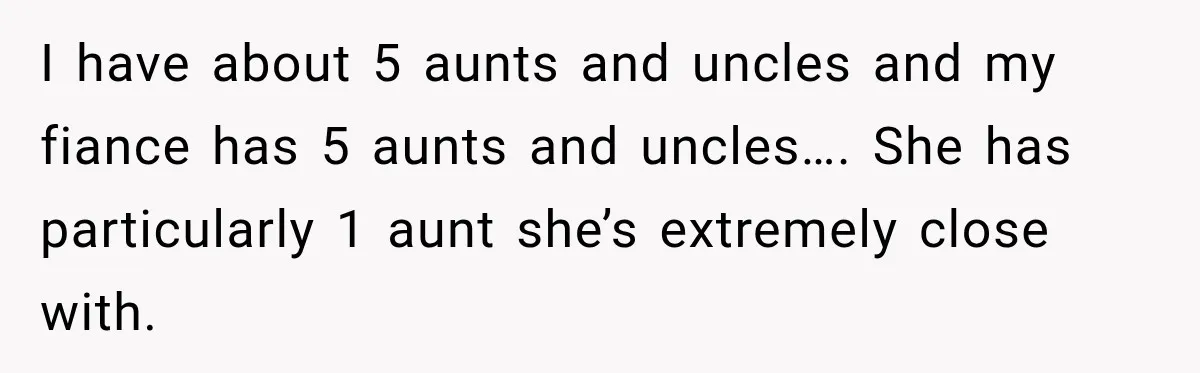 Bride Refuses To Share Wedding Photographer After Aunt Requests A Free Family Photoshoot I have about 5 aunts and uncles and my fiance has 5 aunts and uncles…. She has particularly 1 aunt she’s extremely close with.