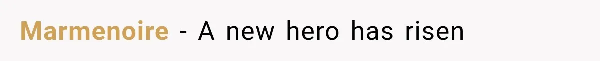 Marmenoire − A new hero has risen