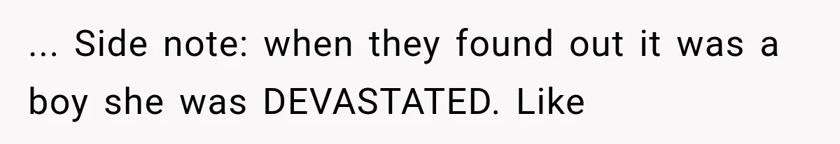 Pregnant SIL Shamed Her Birth Choices, Now Her “Perfect” Homebirth Is Falling Apart ... Side note: when they found out it was a boy she was DEVASTATED. Like