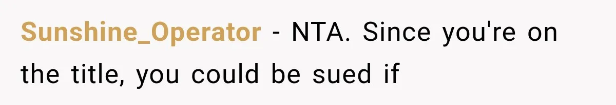 Sunshine_Operator − NTA. Since you're on the title, you could be sued if
