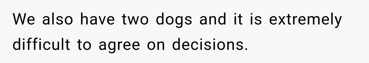 Bride-To-Be Says Her Fiancé's Constant Slipups Are Draining Her Trust Before The Wedding We also have two dogs and it is extremely difficult to agree on decisions.
