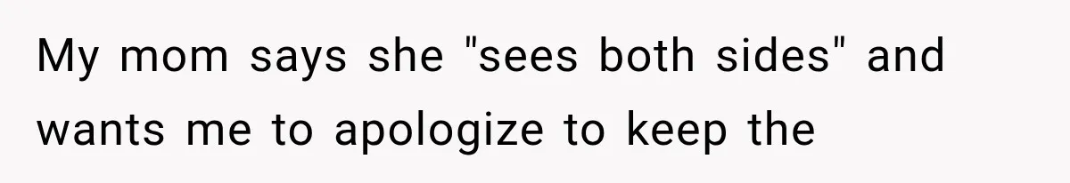 She Refused to Add a Stranger to Her First Anniversary Trip After Divorce, and Her Sister Got Offended My mom says she "sees both sides" and wants me to apologize to keep the