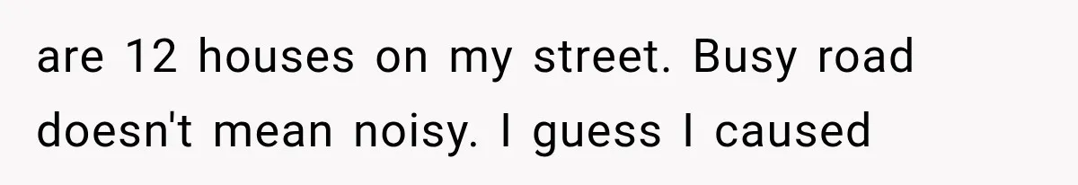 Woman Lets Best Friend Sleep Beside Her After His Cot Breaks, Then Starts Questioning Their Entire Friendship are 12 houses on my street. Busy road doesn't mean noisy. I guess I caused
