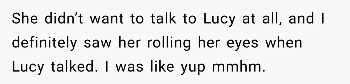 Woman Warns Coworkers Against Matching Halloween Costumes, Gets Blamed When Married Man's Wife Gets Upset She didn’t want to talk to Lucy at all, and I definitely saw her rolling her eyes when Lucy talked. I was like yup mmhm.