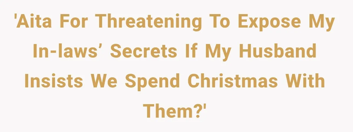 Pregnant Woman Spends Hours Cooking Thanksgiving Dinner, Only to Discover Her In-Laws Ate Without Her 'AITA for threatening to expose my in-laws’ secrets if my husband insists we spend Christmas with them?'