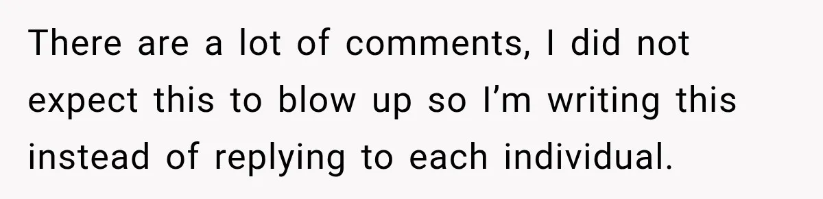 Pregnant Woman Spends Hours Cooking Thanksgiving Dinner, Only to Discover Her In-Laws Ate Without Her There are a lot of comments, I did not expect this to blow up so I’m writing this instead of replying to each individual.